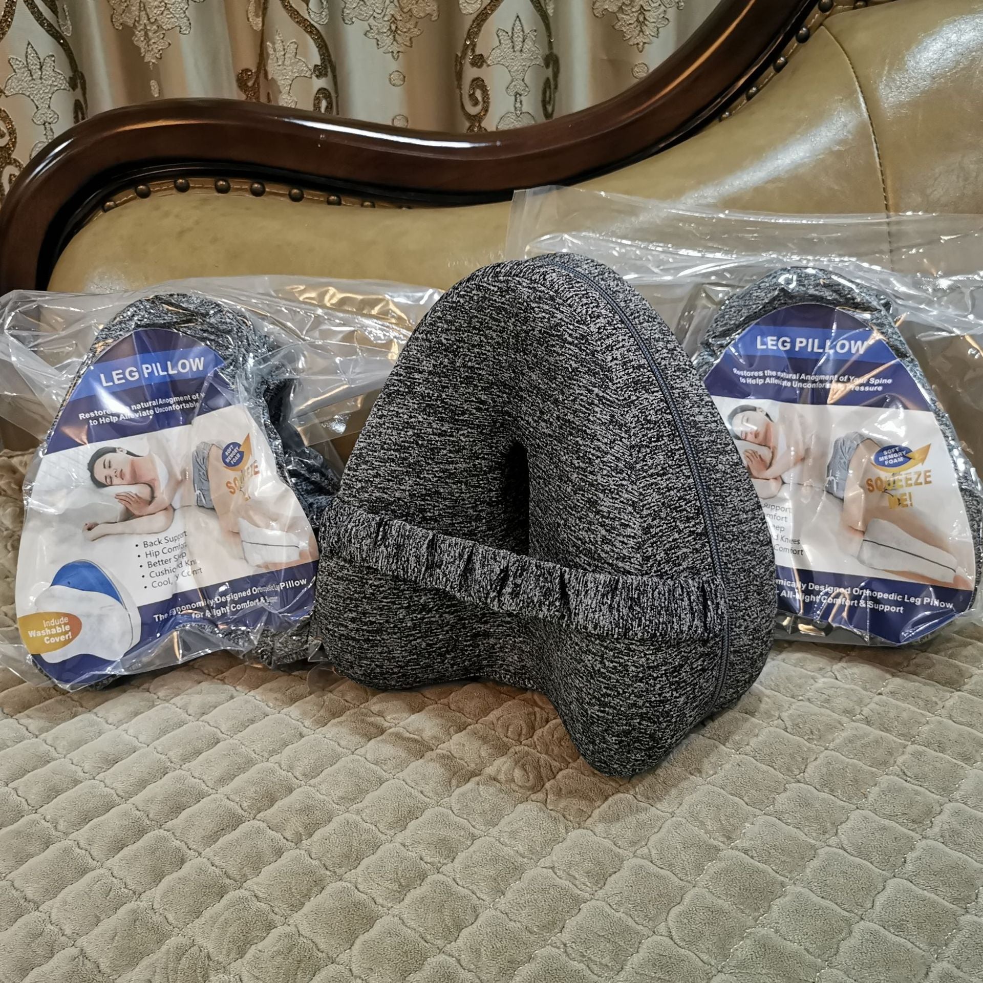 Oreiller confort ergonomique pour jambe