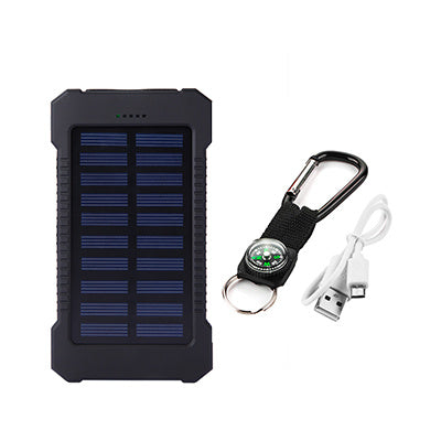 Chargeur solaire portable compatible iPhone.