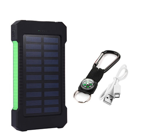Chargeur solaire portable compatible iPhone.