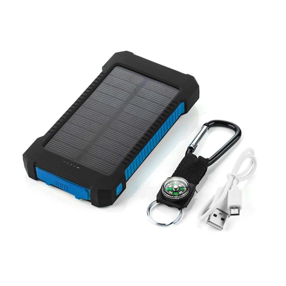 Chargeur solaire portable compatible iPhone.