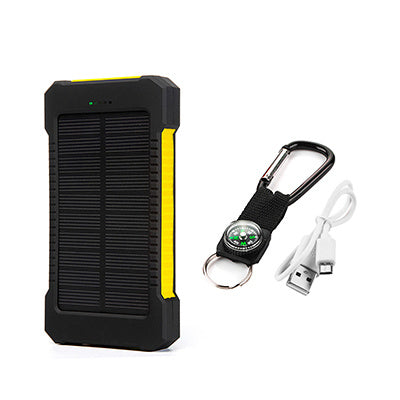 Chargeur solaire portable compatible iPhone.