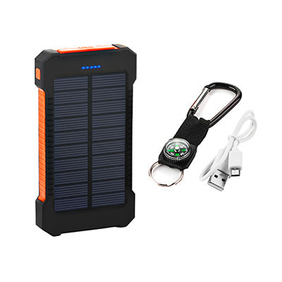Chargeur solaire portable compatible iPhone.