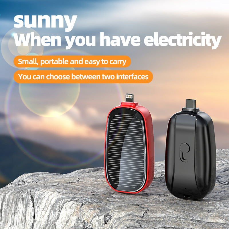 Mini station de charge solaire portable.