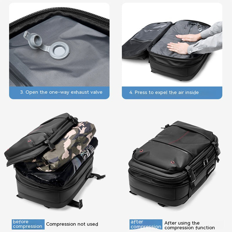 Sac de voyage grande capacité avec system de compression sous vide