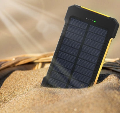Chargeur solaire portable compatible iPhone.