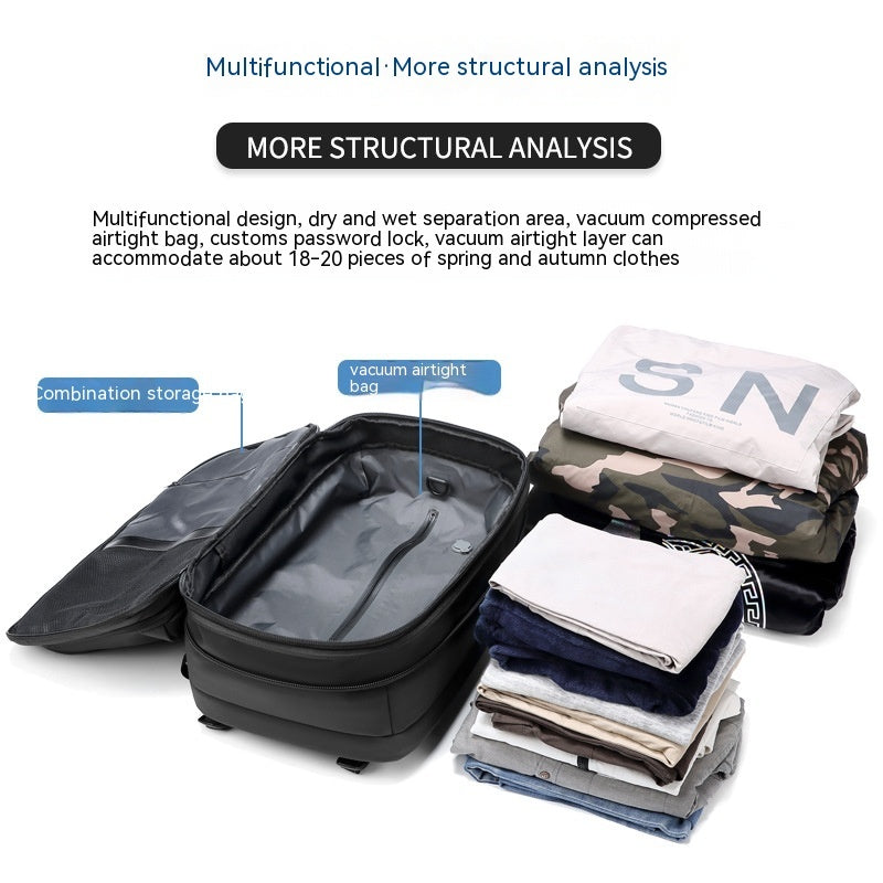 Sac de voyage grande capacité avec system de compression sous vide